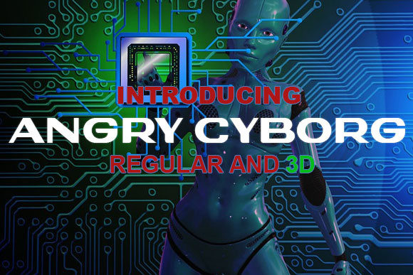 Angry Cyborg Typeface Review: Futuristic Branding with 3D Impact