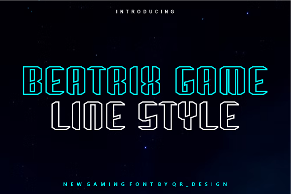 Beatrix Game Line: The Premium Display Font for Bold Branding