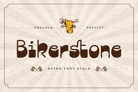 Bikerstone: A Retro Display Font for Vintage Editorial Design