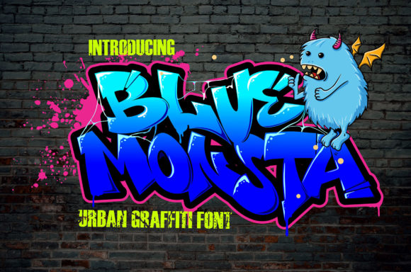 Blue Monsta: The Graffiti Display Font for High-Impact Campaigns