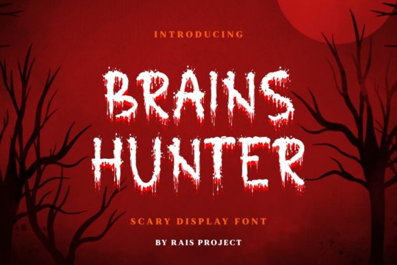 Brains Hunter: A Horror Display Font for Spooky Editorial Design