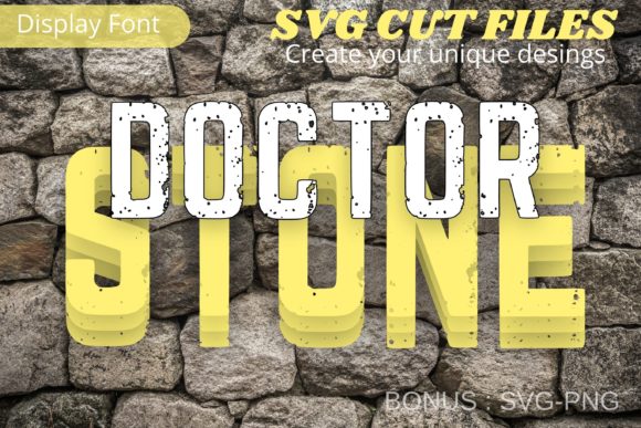 Doctor Stone: A Rugged Display Font for Bold Brand Identity