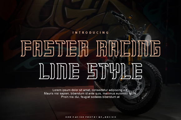 Faster Racing Line: The Bold Typeface for Modern Brand Identity