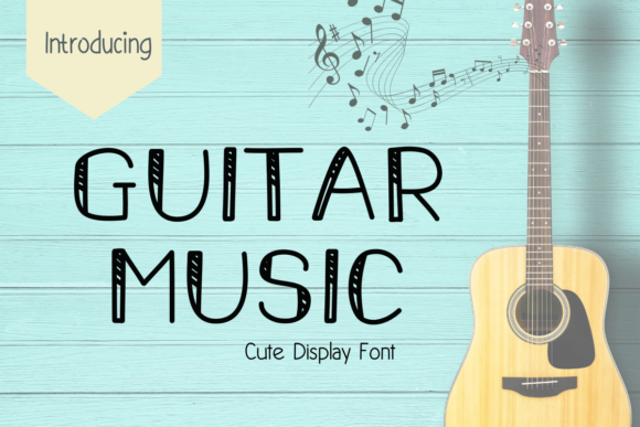 Guitar Music Typeface for Polished Brand Visuals