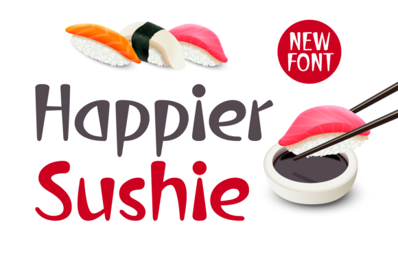 Happier Sushie: The Sharp Display Font for Bold Brand Visuals