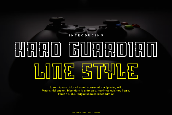 Hard Guardian Line Typeface for Bold Editorial Design