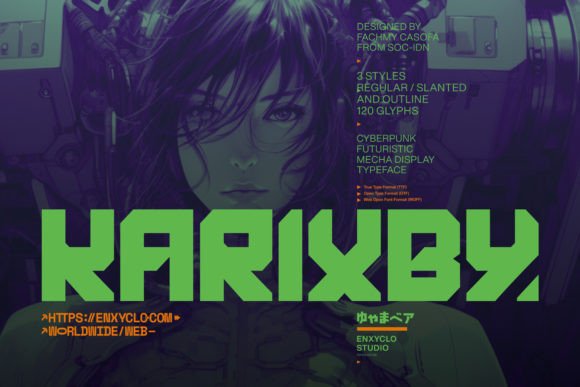 Karixby Futuristic Display Font Review for Makers