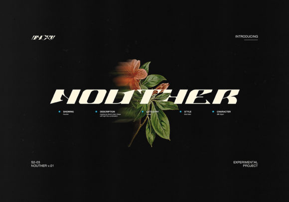 Nouther: A Modern Display Font for Bold Brand Identity