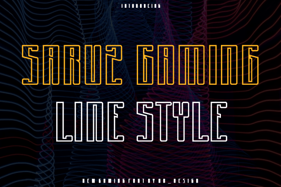 Saruz Gaming Line: The Bold Typeface for Digital Branding
