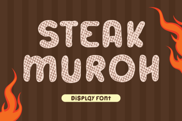 Steak Muroh Display Font for Grilled Food Marketing