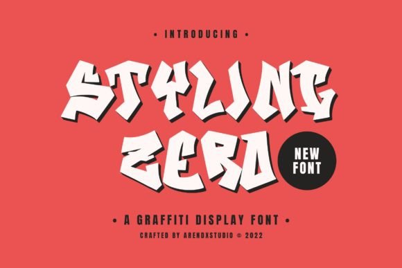 Styling Zero: A Freestyle Graffiti Display Font for Bold Editorial Design