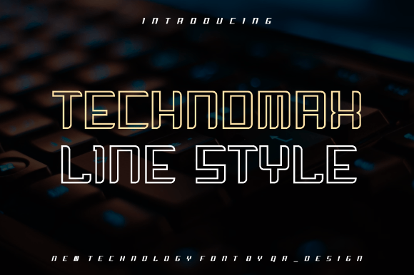 Technomax Line: A Bold Display Font for Modern Branding