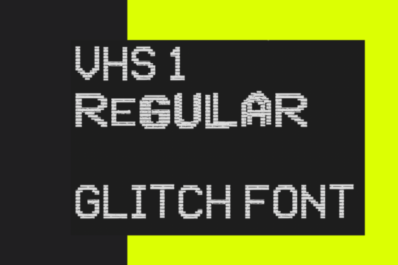 VHS Glitch Typeface for Retro Craft Designs