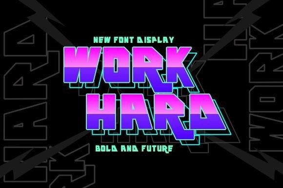 Work Hard Typeface Review: Bold Display Fonts for Futuristic Campaigns